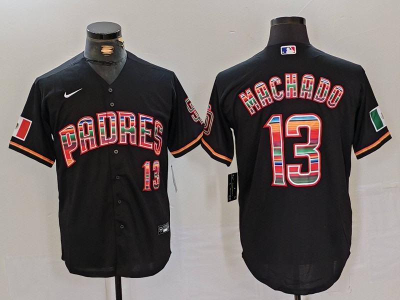 Men's San Diego Padres Manny Machado #13 Black Jersey